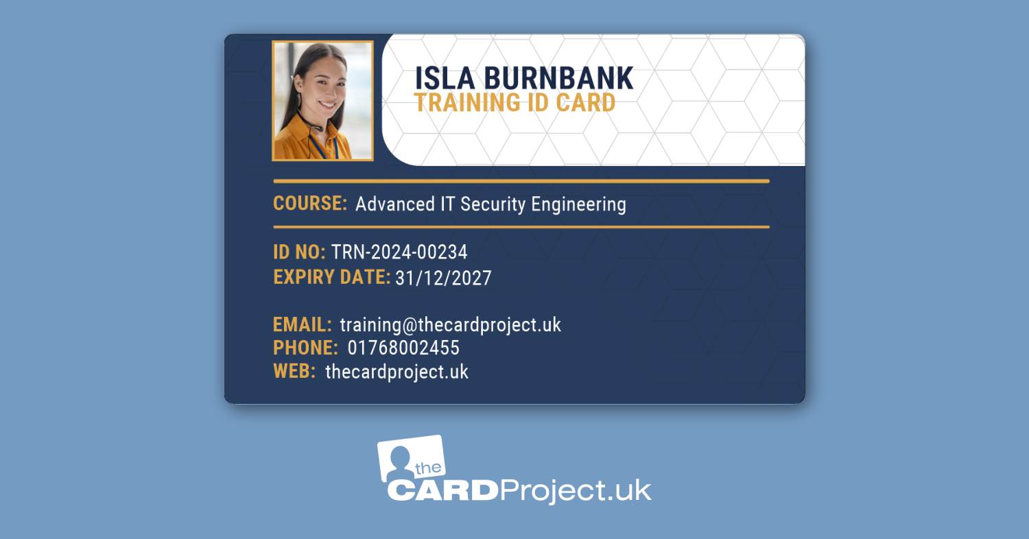 Training ID Card - Navy Hexagon